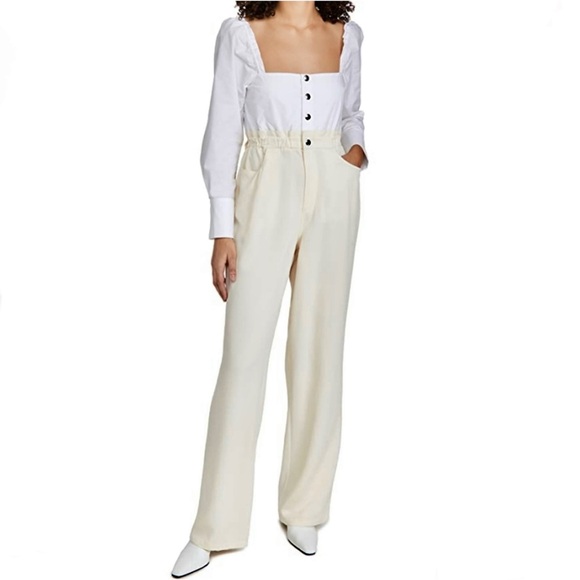 WEWOREWHAT WIDE-LEG SHIRT JUMPSUIT - Picture 1 of 13